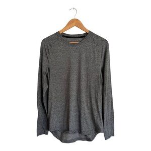 Lululemon Men's Long Sleeve Shirt Dark Gray Crewneck L